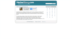 Desktop Screenshot of hackerslang.com